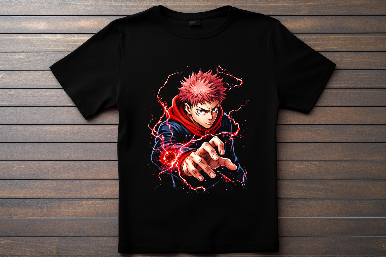 T-shirt Jujutsu Kaisen - Yuji itadori Kitsune Print Studio