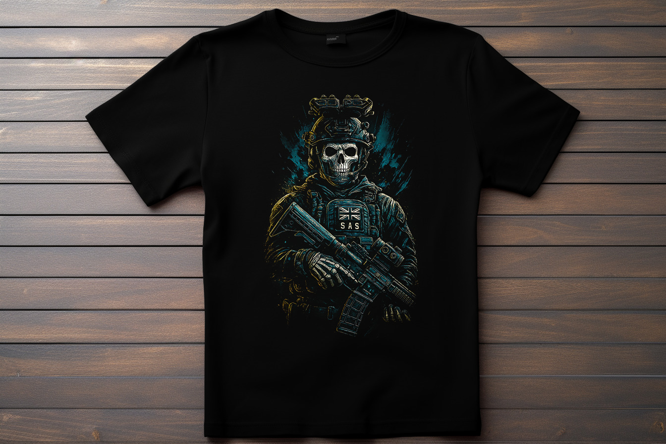 T-shirt Call Of Duty - Ghost Kitsune Print Studio