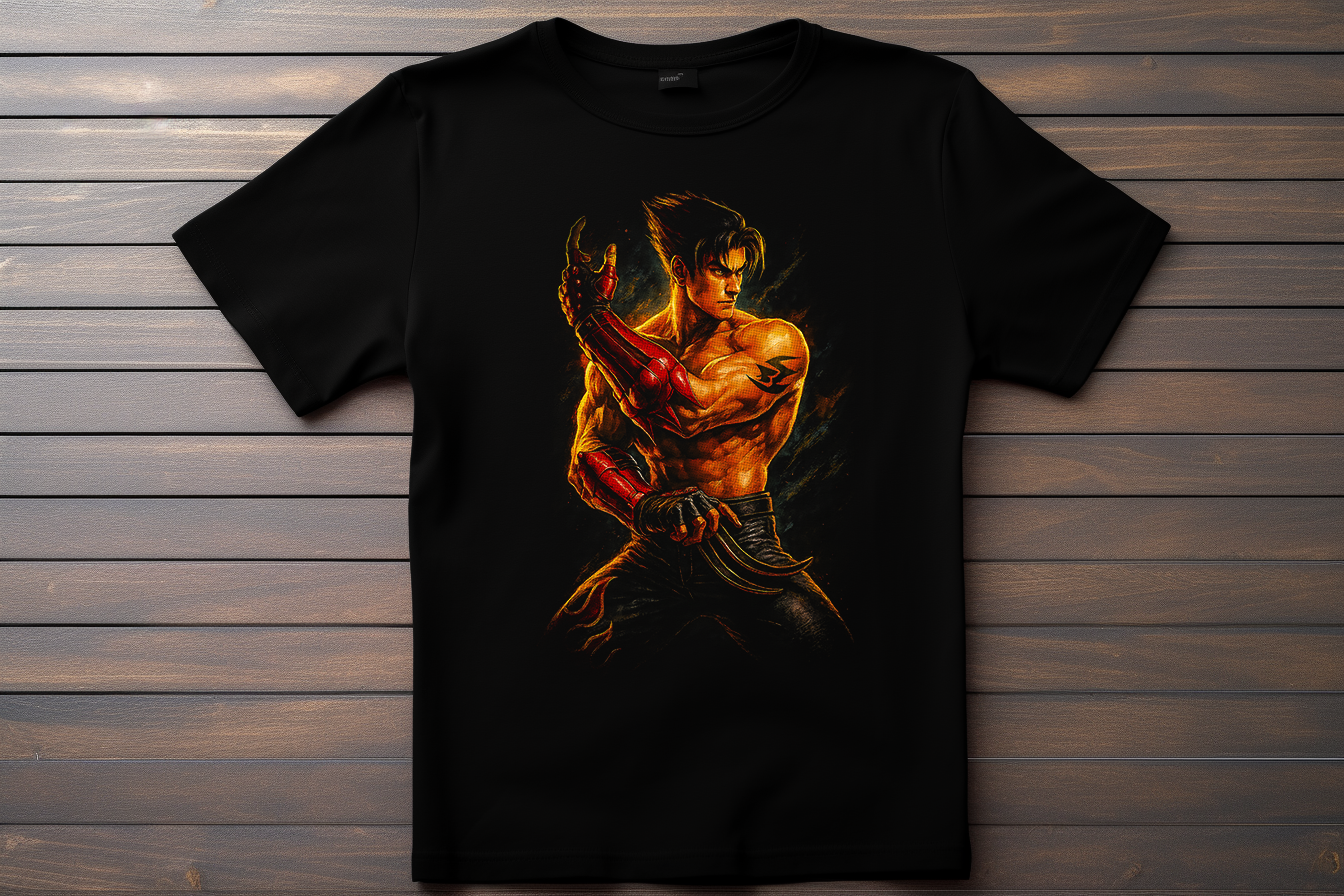 T-shirt Tekken - Jin Kazama Kitsune Print Studio
