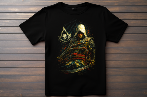 T-shirt Assasin's Creed Black Flag - Edward Kenway Kitsune Print Studio