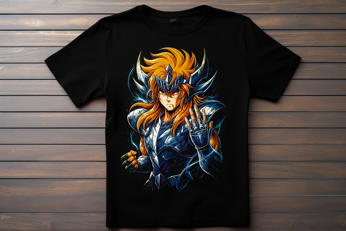 T-shirt Saint Seiya - Hyoga Kitsune Print Studio