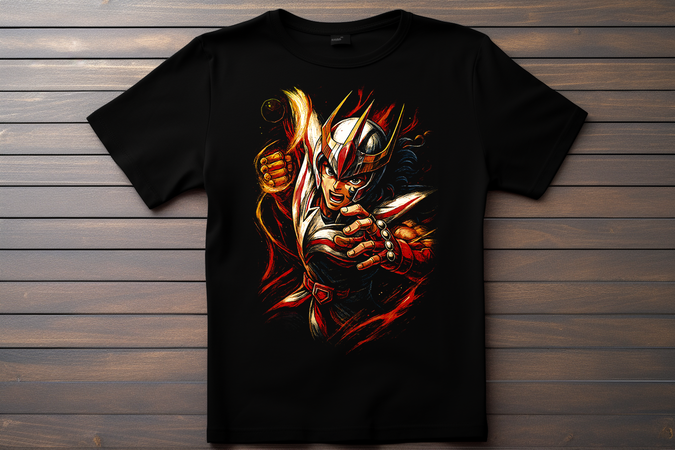 T-shirt Saint Seiya - Ikki Kitsune Print Studio