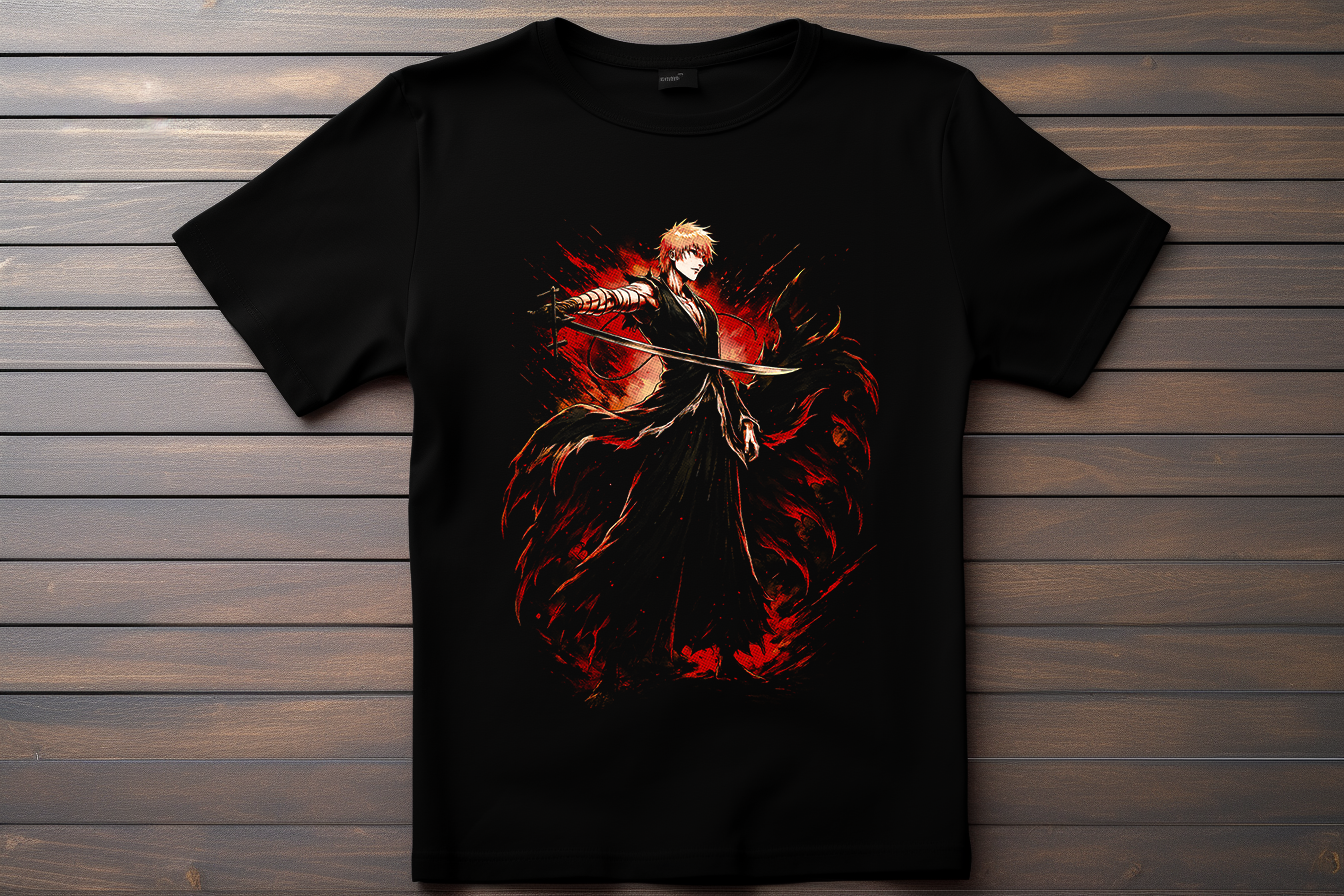 T-shirt Bleach Ichigo Kurosaki Kitsune Print Studio