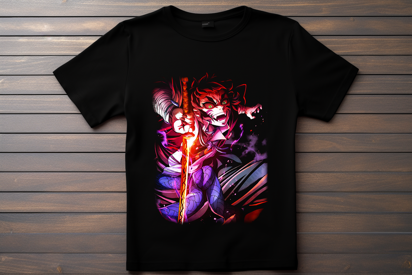 T-shirt Demon Slayer - Kaigaku Kitsune Print Studio