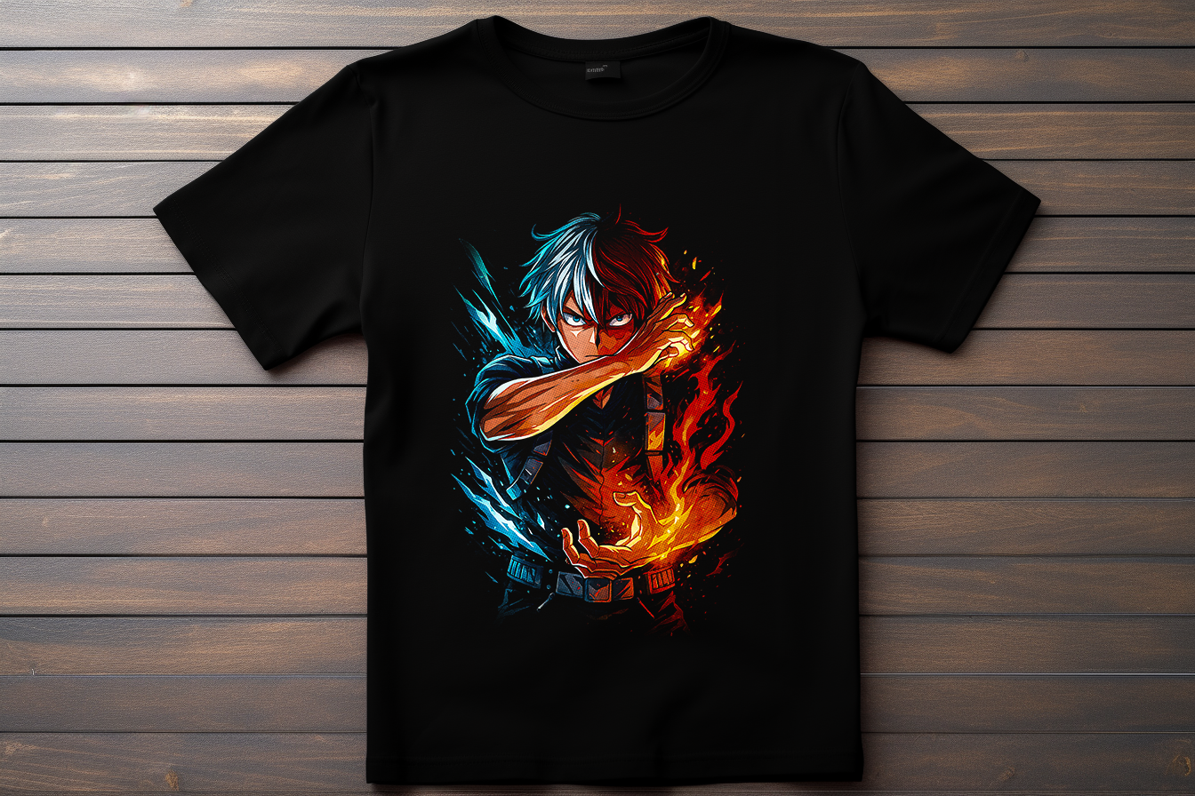 T-shirt My Hero Academia - Shoto Todoroki Kitsune Print Studio