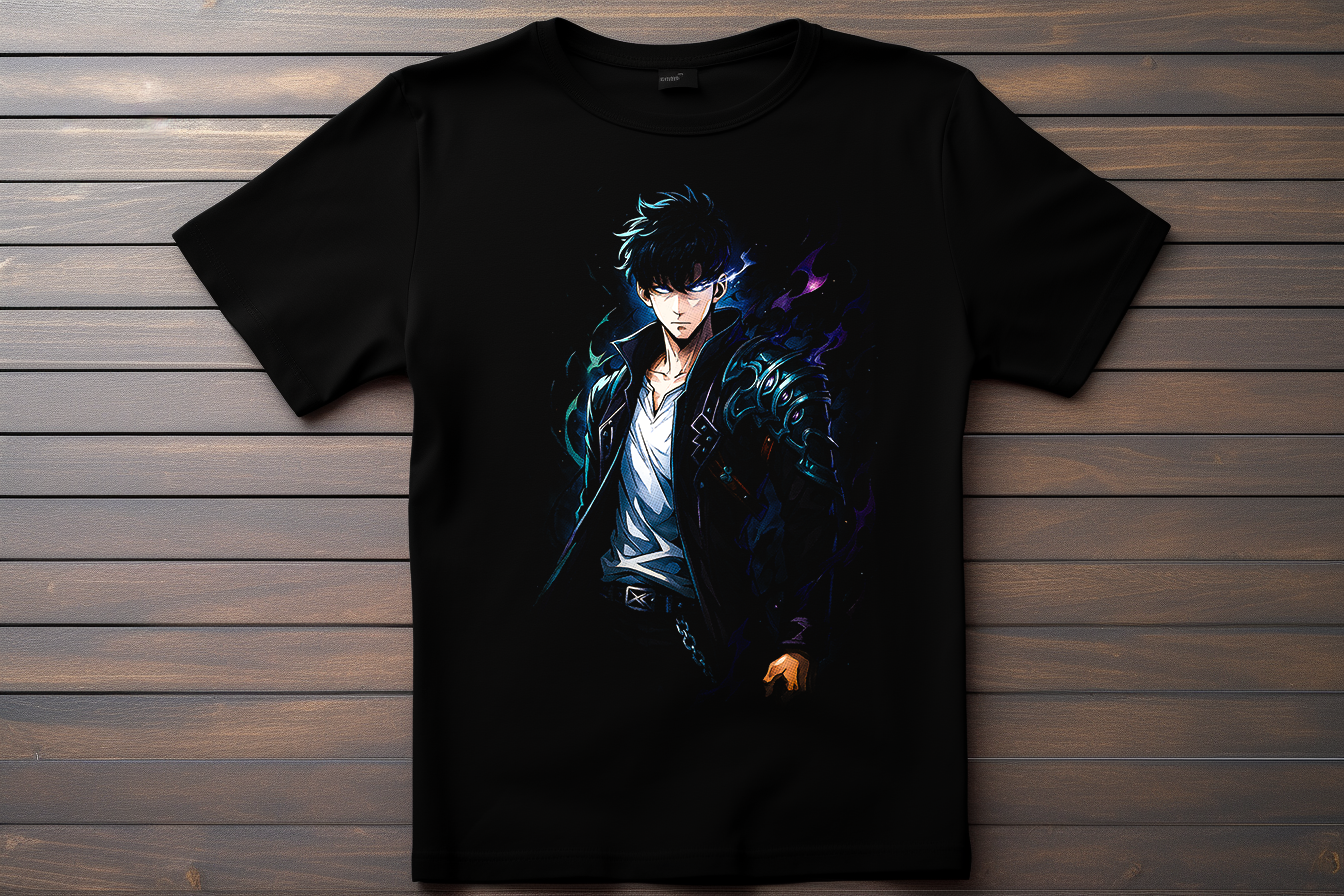 T-shirt Solo Leveling - Sung Jin-Woo Kitsune Print Studio