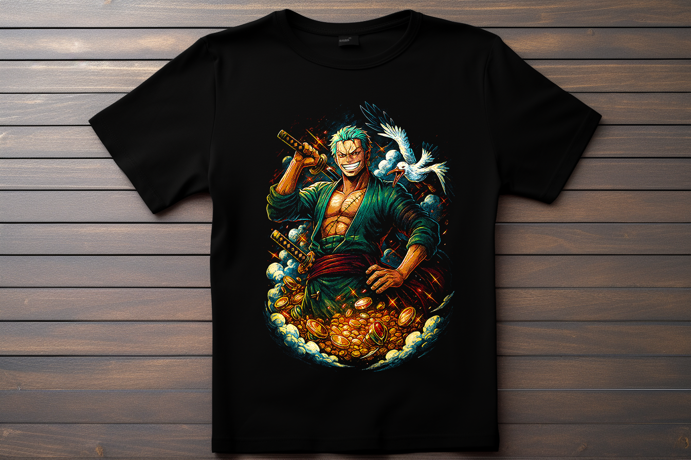T-shirt One Piece - Roronoa Zoro Kitsune Print Studio