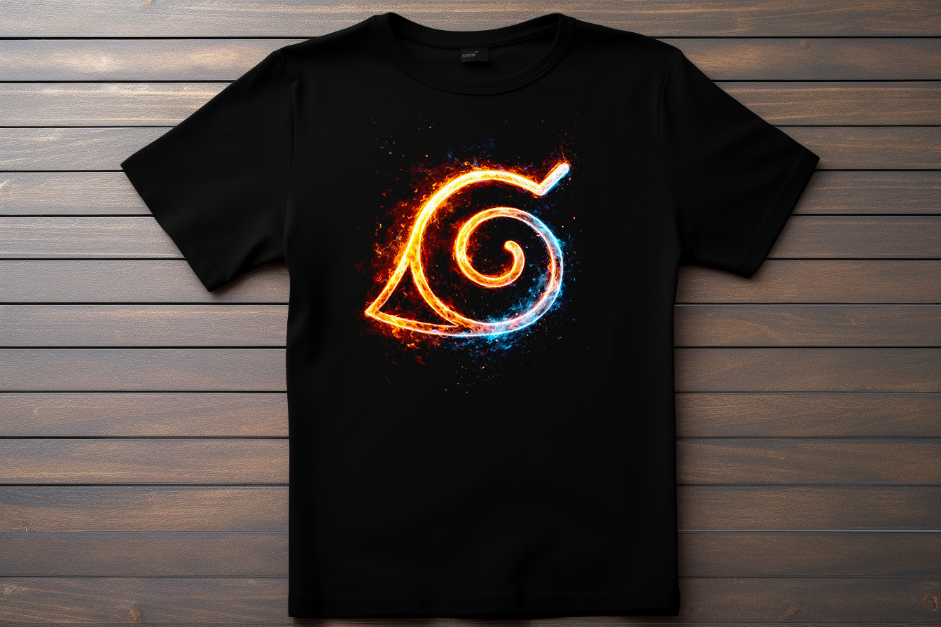T-shirt Logo Naruto -  Konoha Kitsune Print Studio