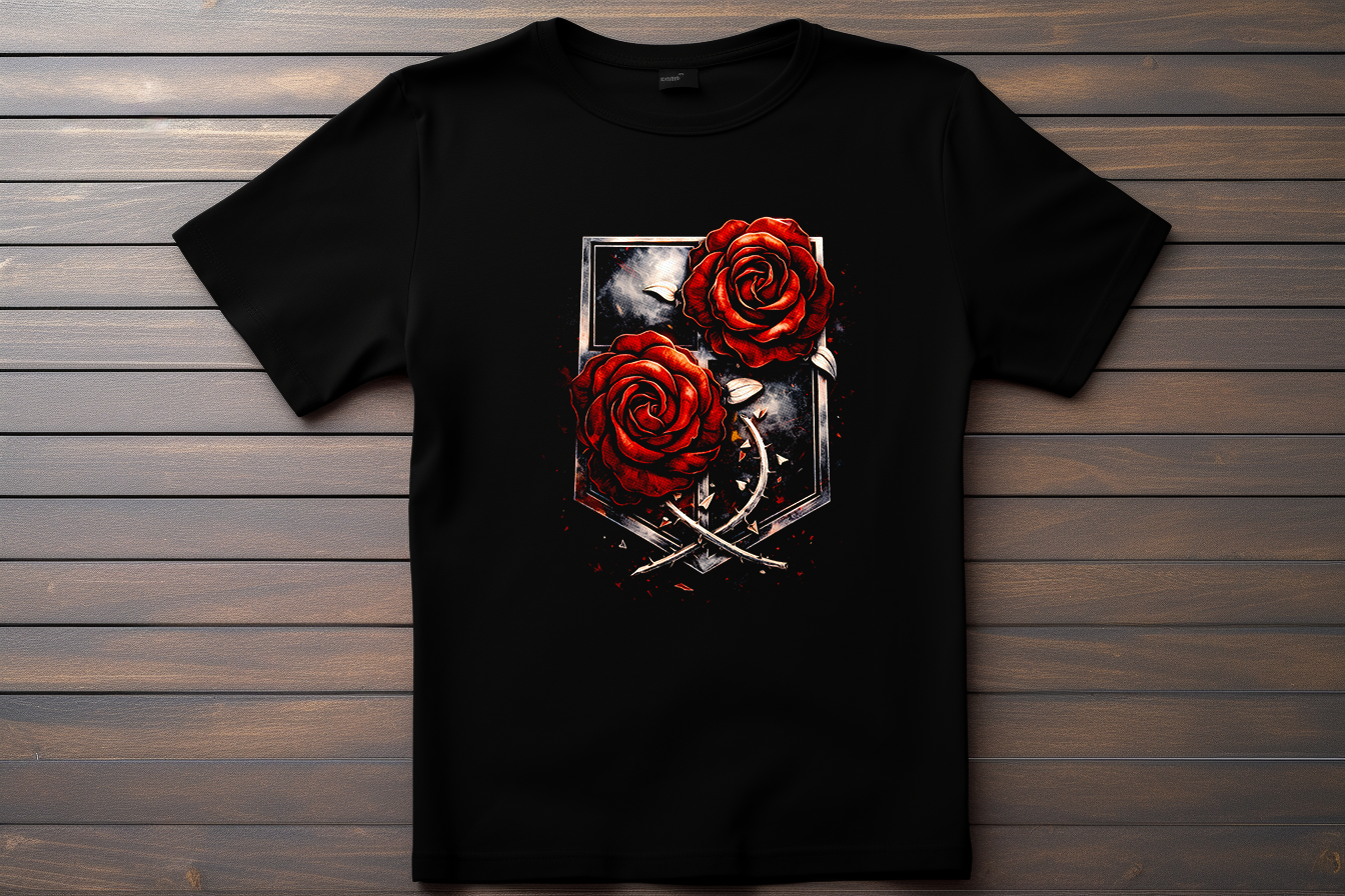 T-shirt Logo Attaque Des Titans - Titans Garnison Kitsune Print Studio