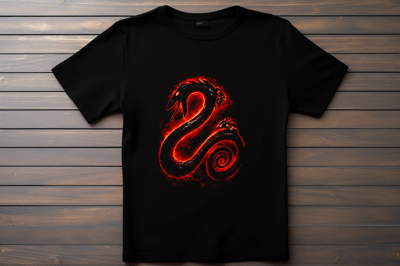 T-shirt Logo Seven Deadly Sins - Le Serpent de l'Envie Kitsune Print Studio