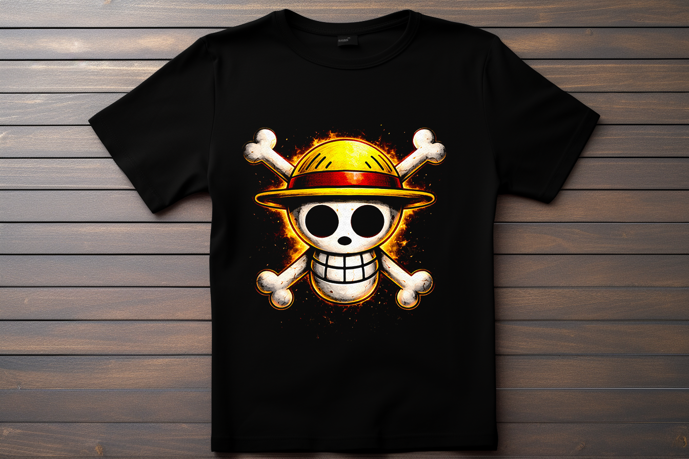 T-shirt Logo One Piece - Equipage du Chapeau de Paille Kitsune Print Studio