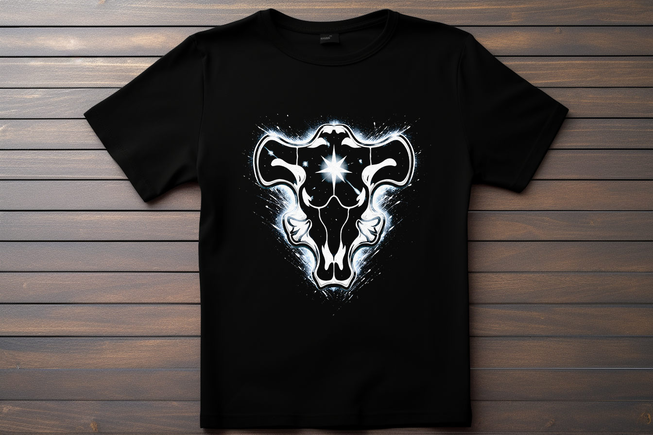 T-shirt Logo Black Clover - Guilde du Taureau Noir Kitsune Print Studio