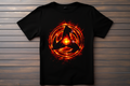 T-shirt Logo  Naruto -  Mangekyou Obito Kitsune Print Studio