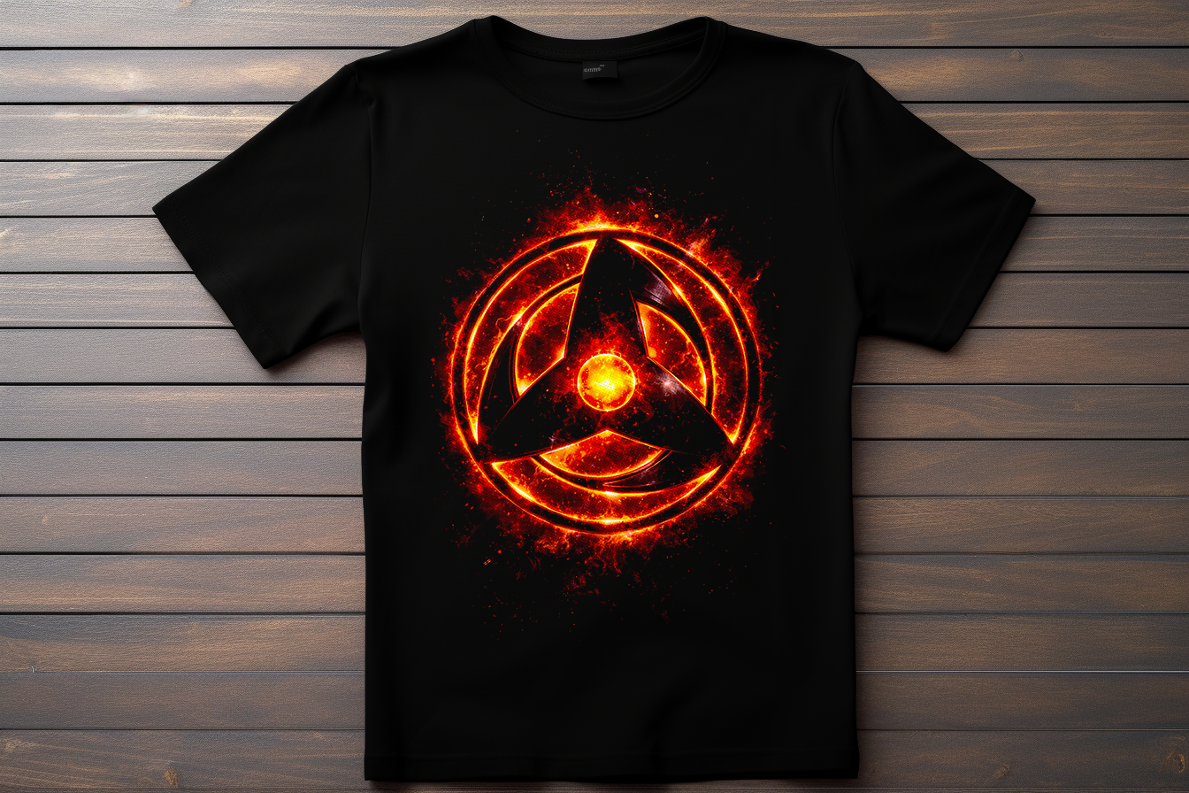 T-shirt Logo  Naruto -  Mangekyou Obito Kitsune Print Studio