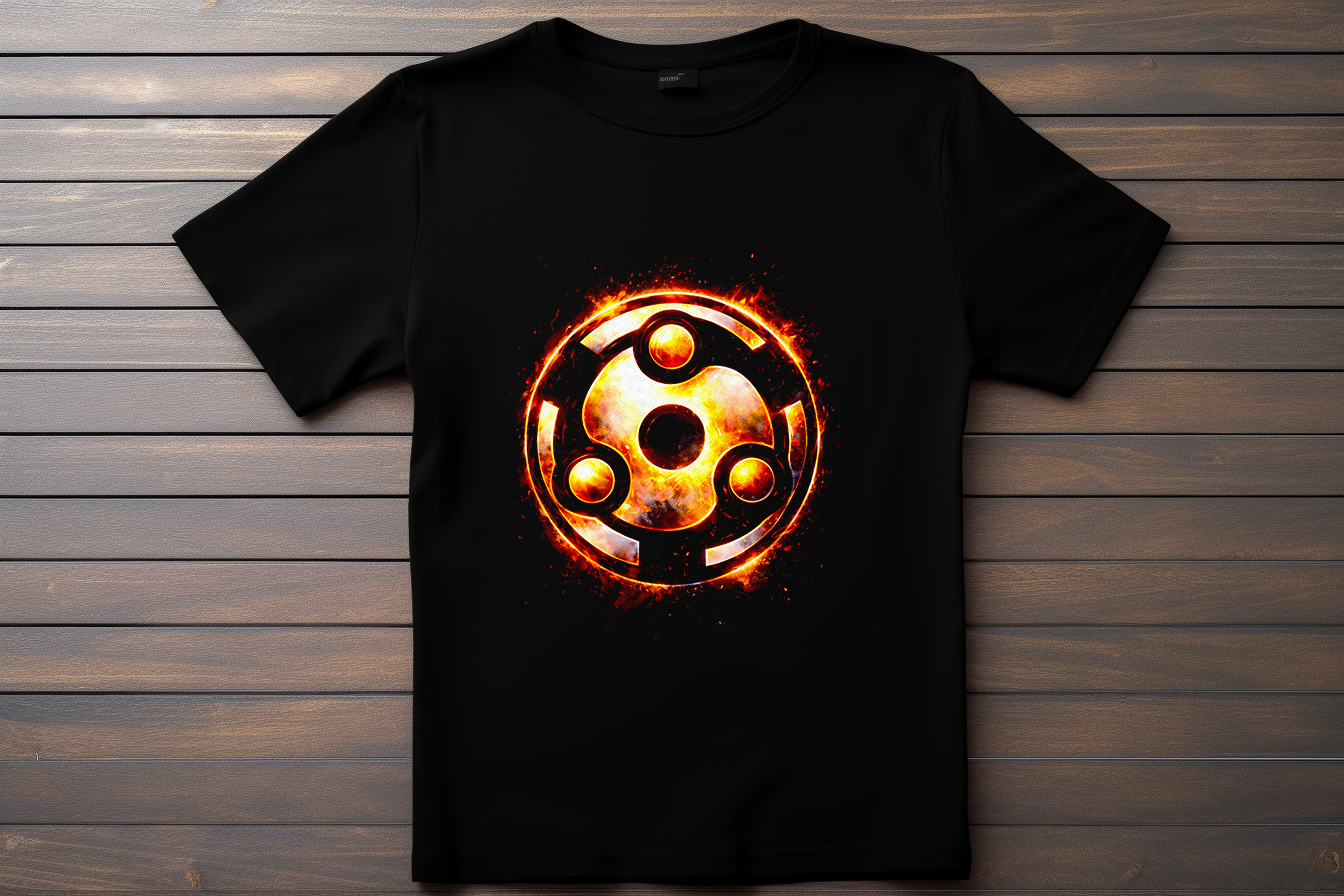 T-shirt Logo Naruto -  Mangekyou Madara Kitsune Print Studio
