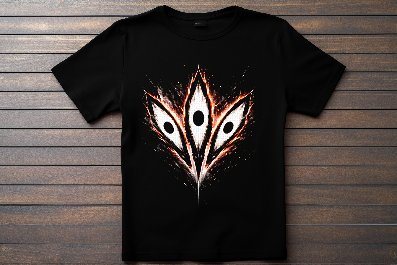 T-shirt Logo Soul Eater - Yeux Kishin Asura Kitsune Print Studio