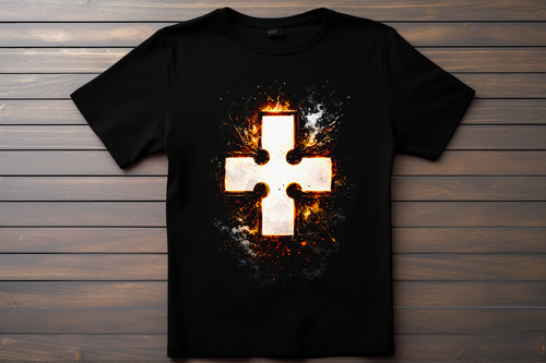 T-shirt  Logo Fire Force - Croix Kitsune Print Studio