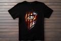 T-shirt Logo Demon Slayer - Yeux d'Akaza Kitsune Print Studio