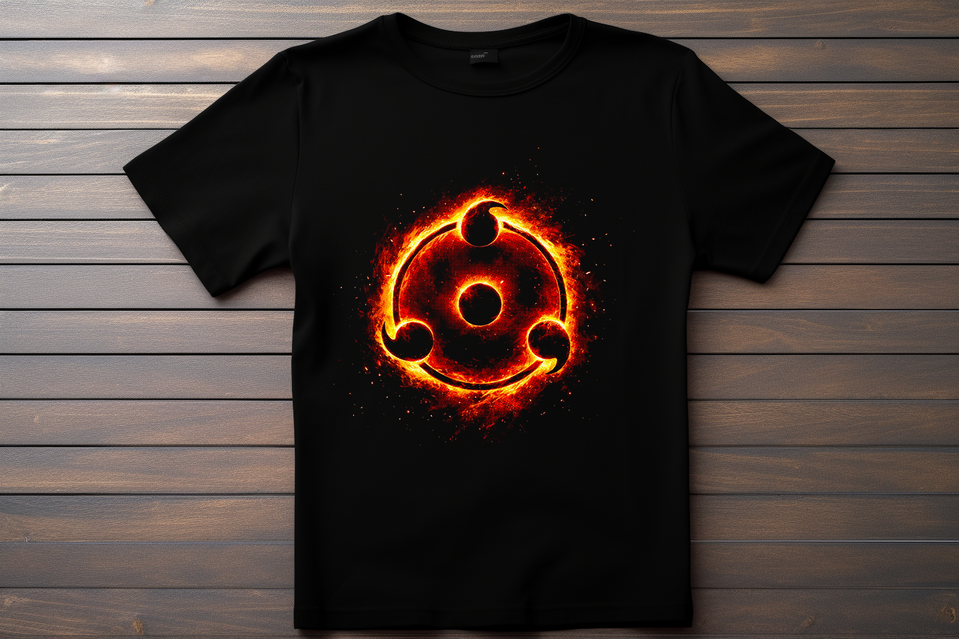 T-shirt Logo Naruto - Sharingan Kitsune Print Studio