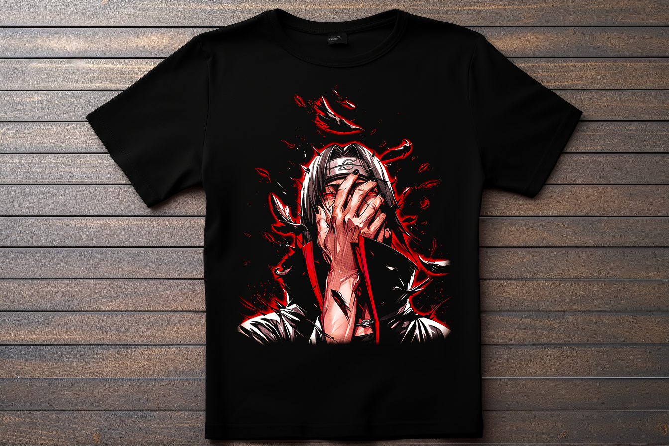 T-shirt Naruto - Itachi Uchiwa Kitsune Print Studio