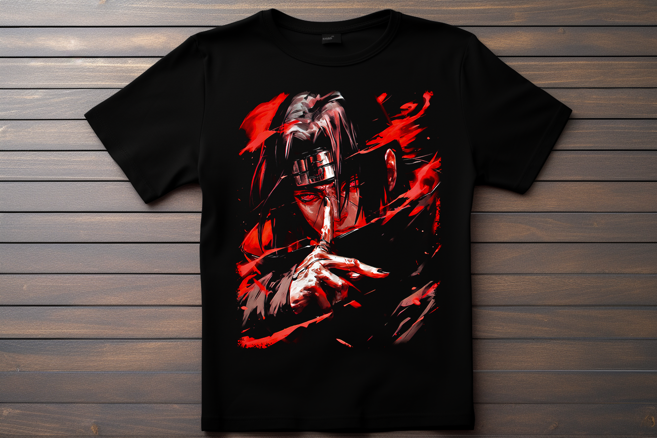 T-shirt Naruto - Itachi Uchiwa Kitsune Print Studio