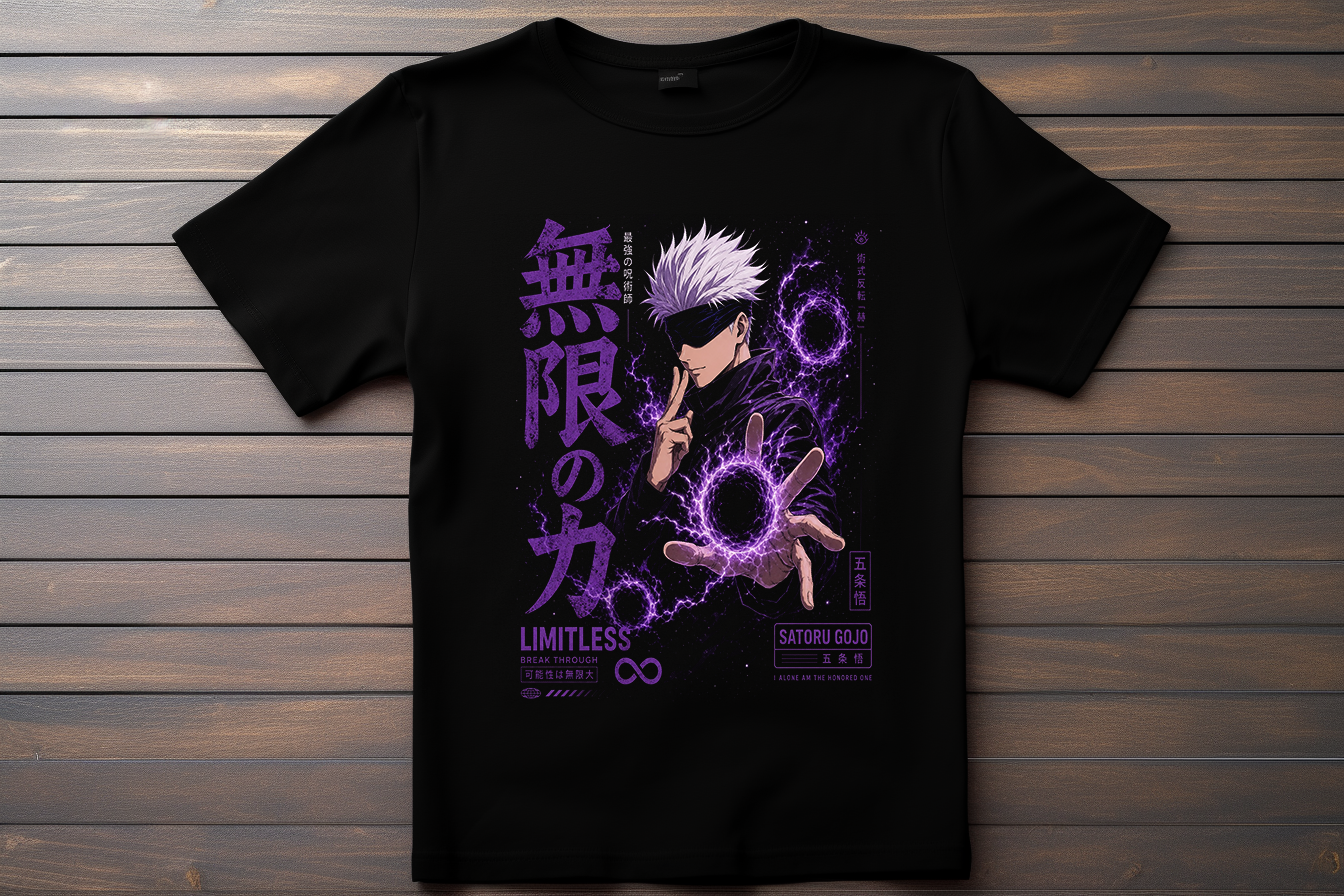 T-shirt Jujutsu Kaisen - Satoru Gojo Kitsune Print Studio