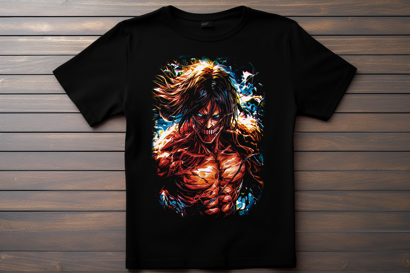 T-shirt Attaque des Titans - Titan Eren Kitsune Print Studio