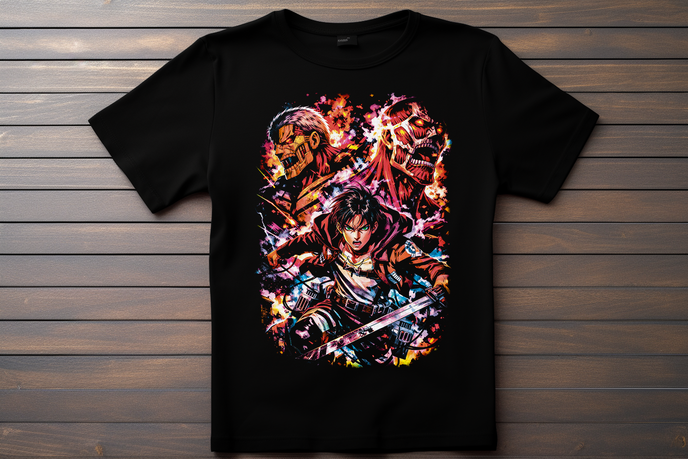 T-shirt Attaque des Titans - Eren Kitsune Print Studio