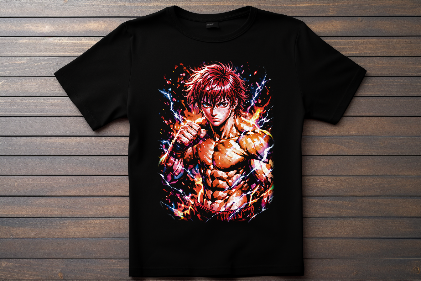 T-shirt Baki - Baki Hanma Kitsune Print Studio