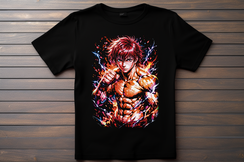 T-shirt Baki - Baki Hanma Kitsune Print Studio