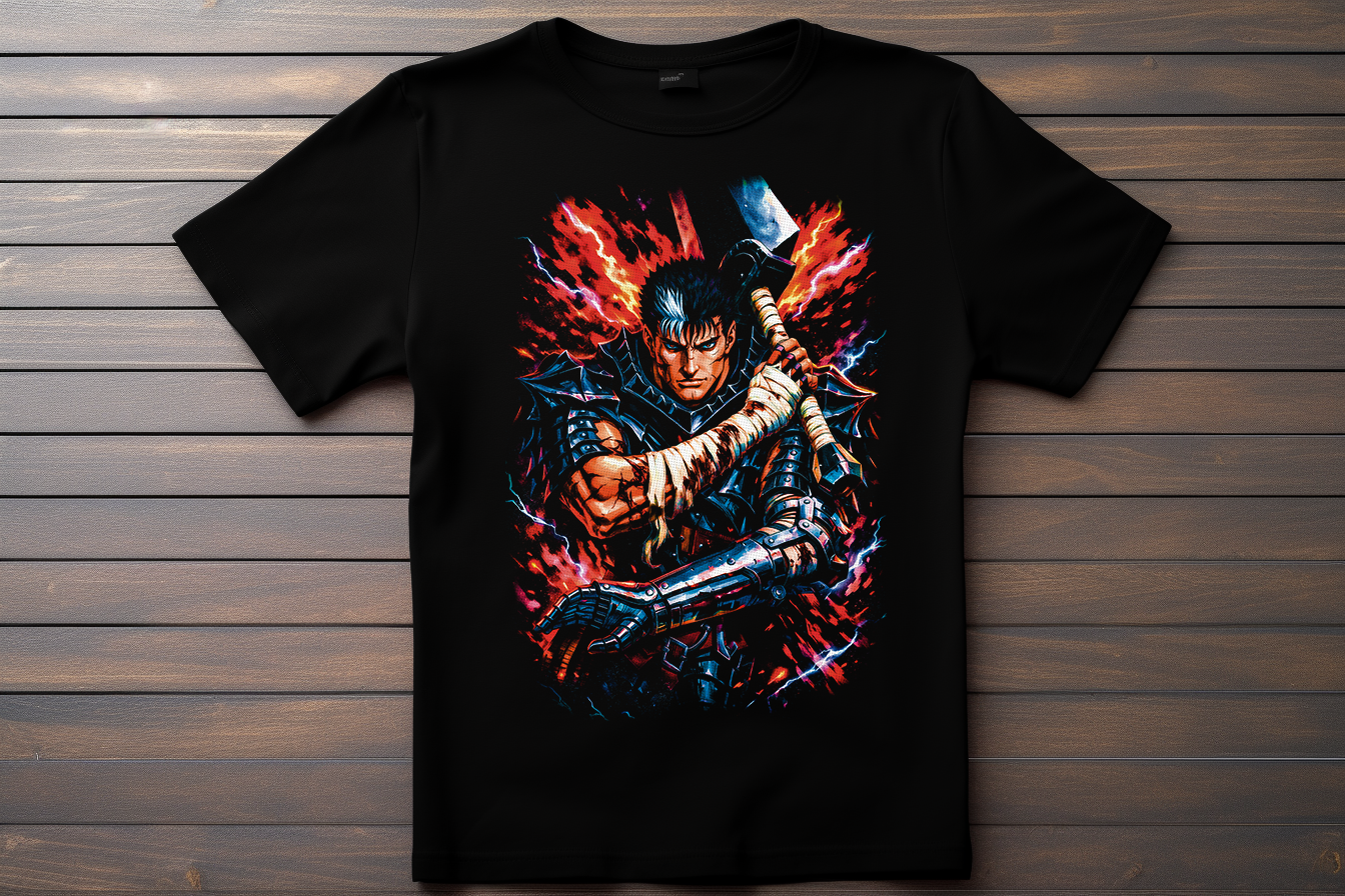 T-shirt Berserk - Guts Kitsune Print Studio
