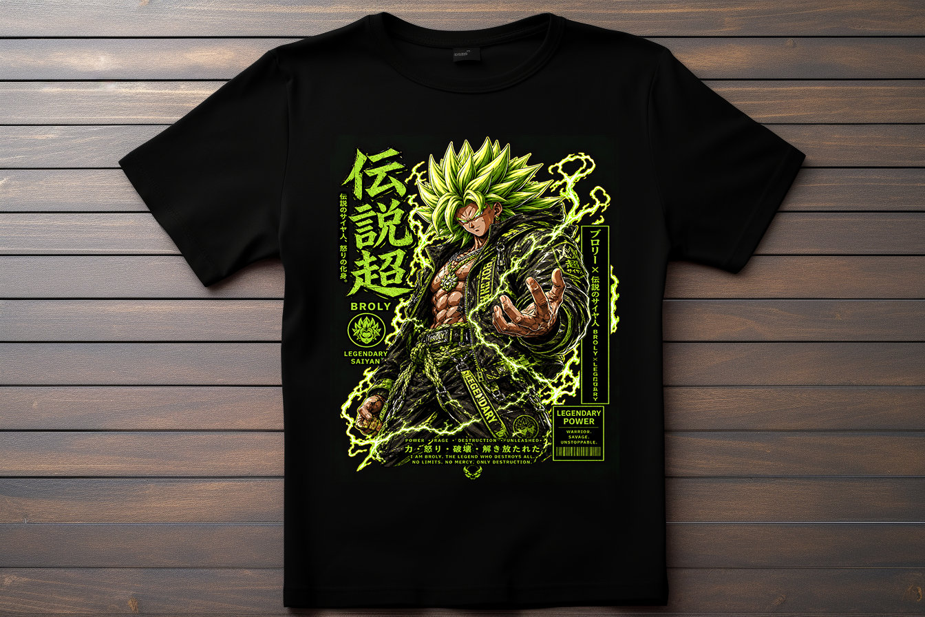 T-shirt Dragon Ball Z - Broly Kitsune Print Studio