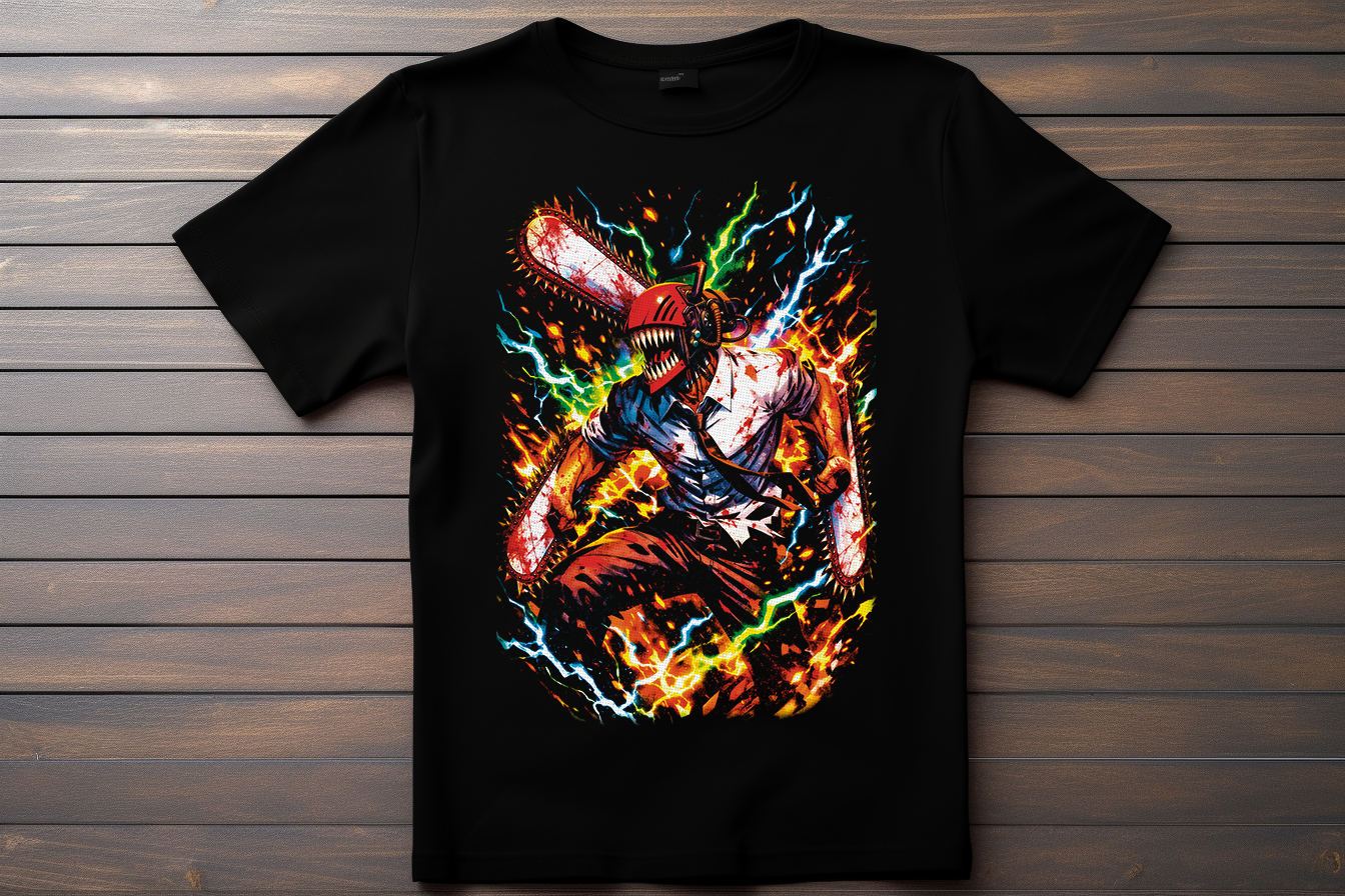 T-shirt Chainsaw Man - Denji Kitsune Print Studio