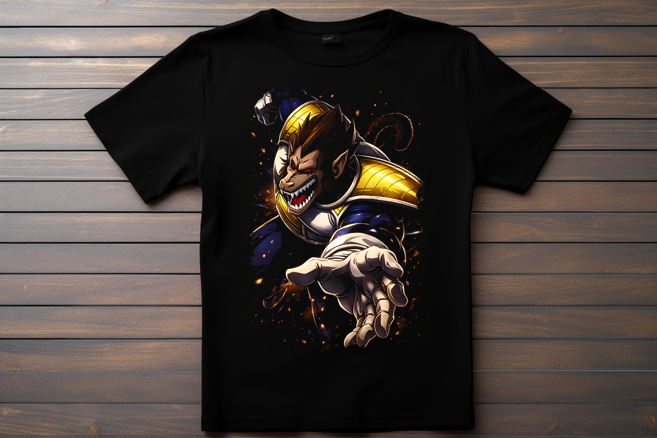T-shirt Dragon Ball Z - Vegeta Tranformation Singe Kitsune Print Studio