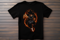 T-shirt Dragon Ball Z - Black Goku Kitsune Print Studio