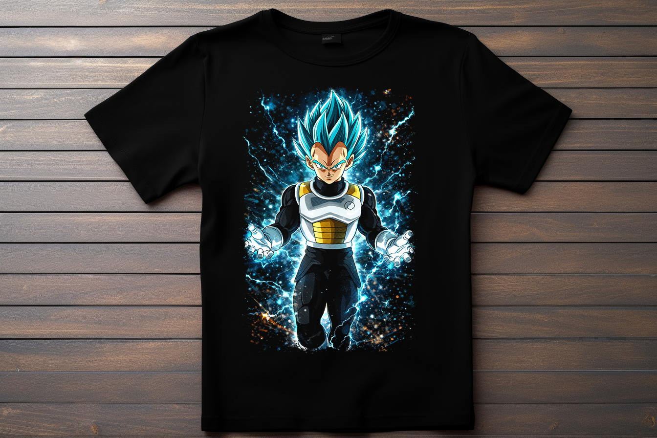 T-shirt Dragon Ball Z - Vegeta Blue Kitsune Print Studio