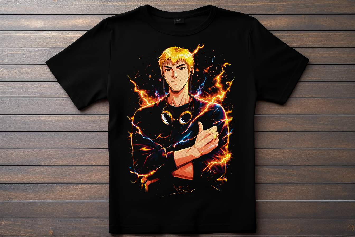 T-shirt GTO - Ekichi Onizuka Kitsune Print Studio