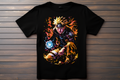 T-shirt Naruto - Naruto Uzumaki Kitsune Print Studio