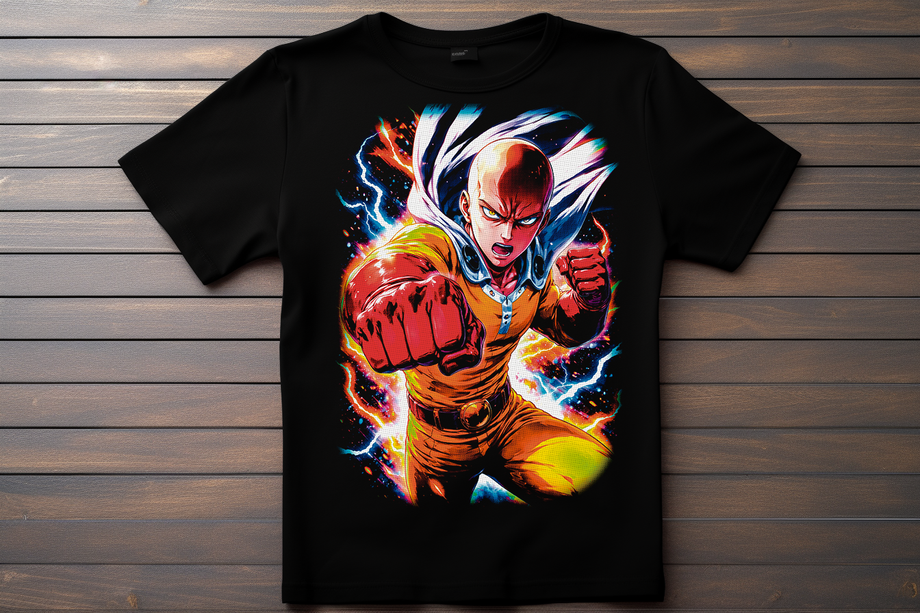 T-shirt One Punch Man - Saitama Kitsune Print Studio