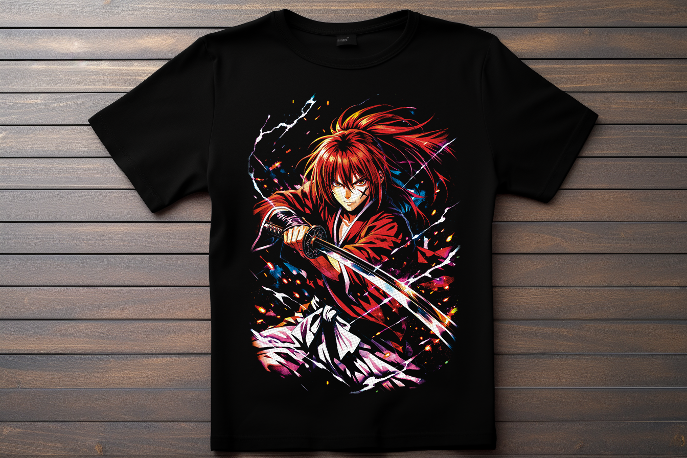 T-shirt Kenshin - Kenshin Himura Kitsune Print Studio