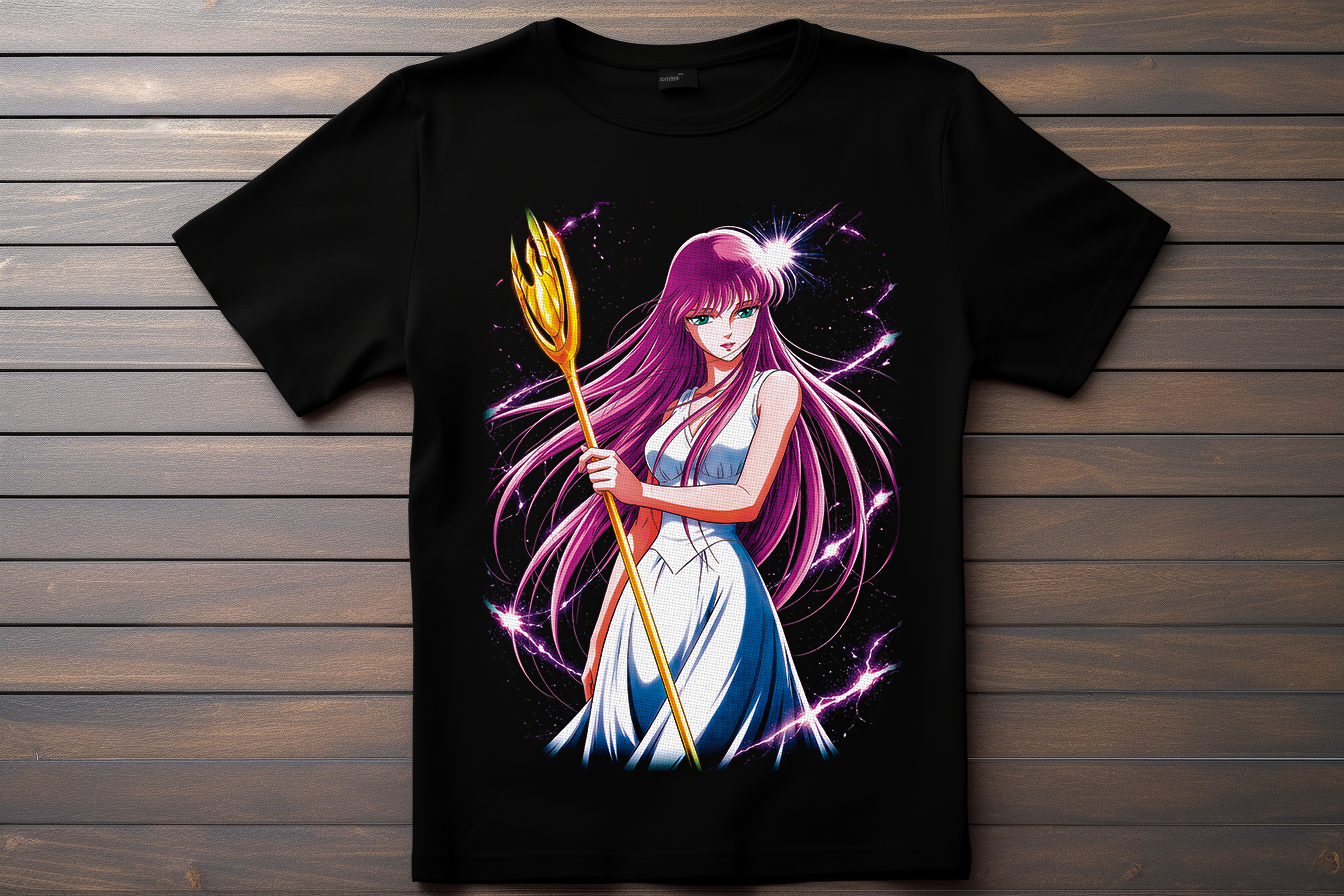 T-shirt Saint Seiya - Kido Saori Kitsune Print Studio