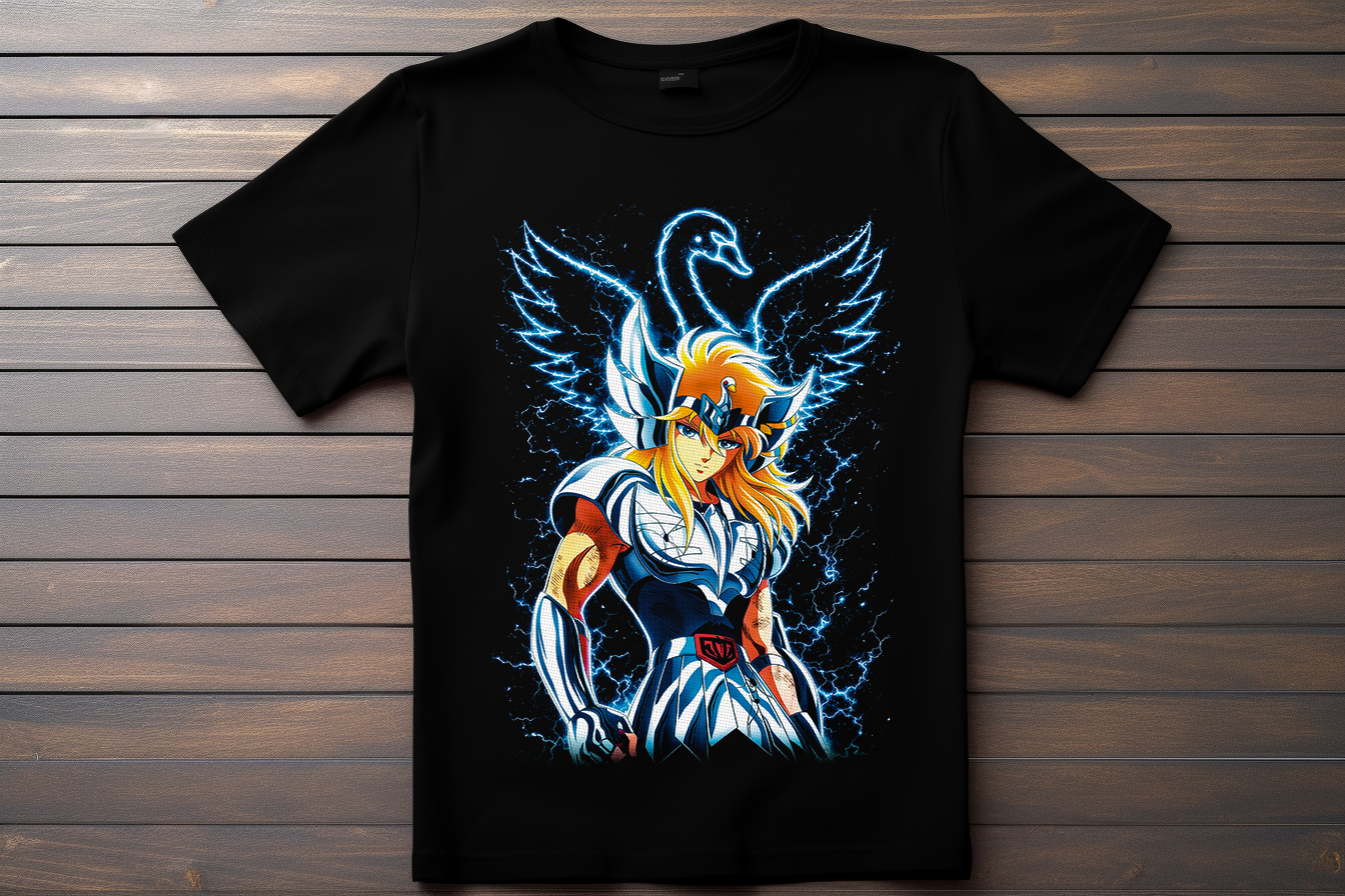 T-shirt Saint Seiya - Hyôga Kitsune Print Studio