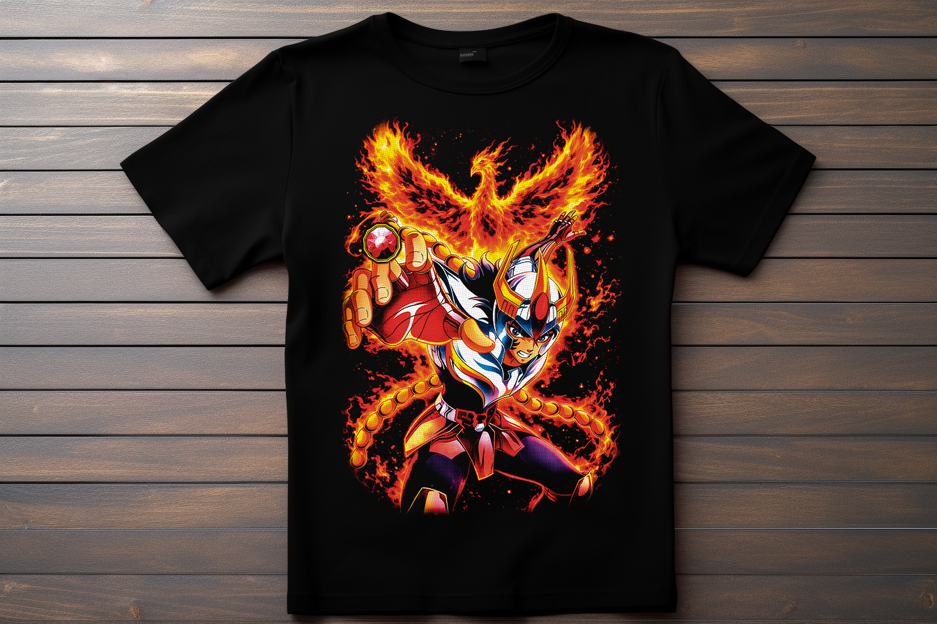 T-shirt Saint Seiya - Ikki Kitsune Print Studio