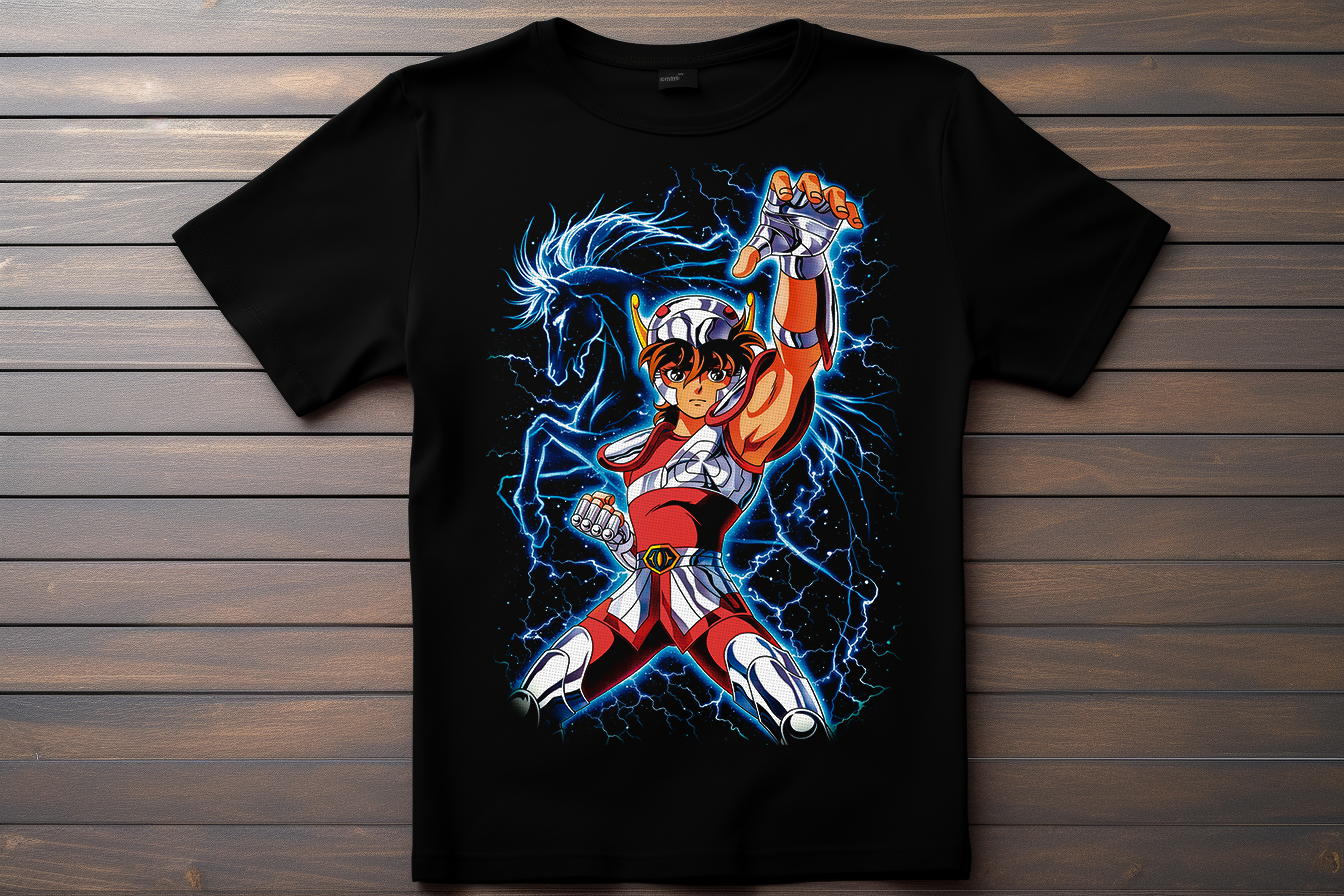 T-shirt Saint Seiya - Seiya Kitsune Print Studio