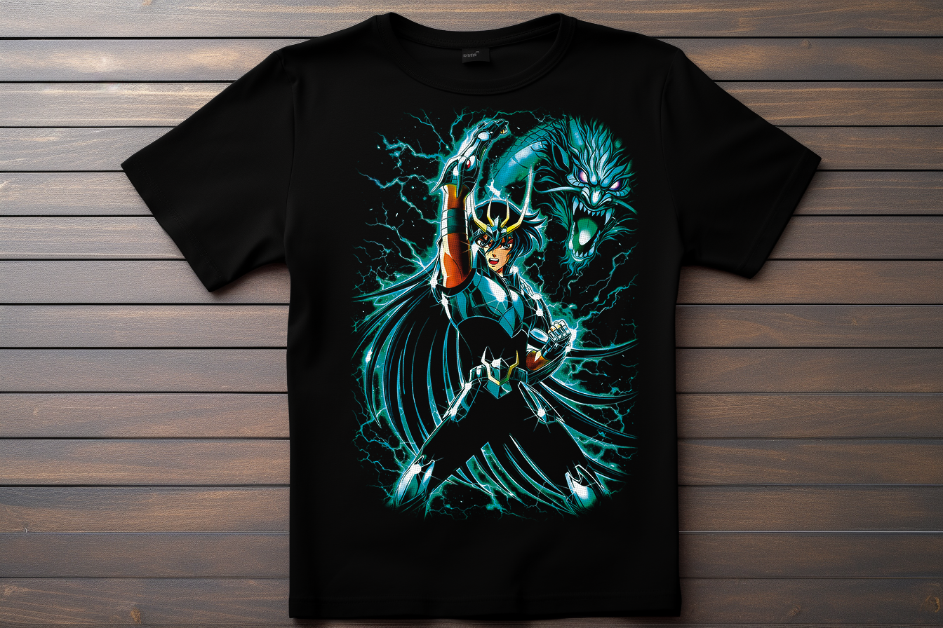 T-shirt Saint Seiya - Shiryu Kitsune Print Studio