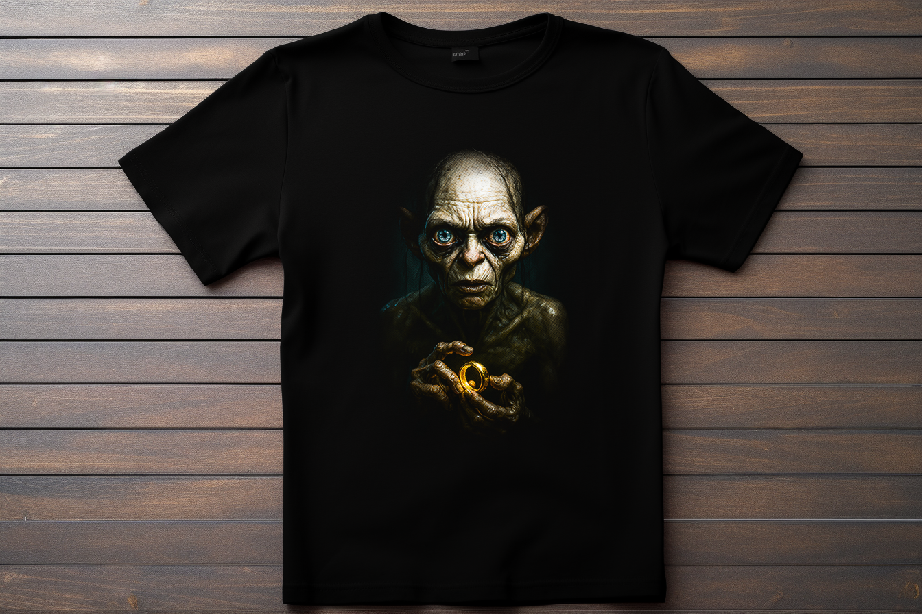 T-shirt Le Seigneur Des Anneaux - Gollum Kitsune Print Studio