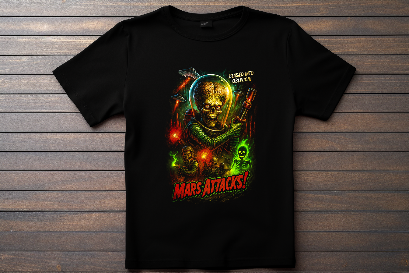 T-shirt Mars Attacks Kitsune Print Studio