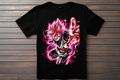 T-shirt Dragon Ball Z - Black Goku Kitsune Print Studio