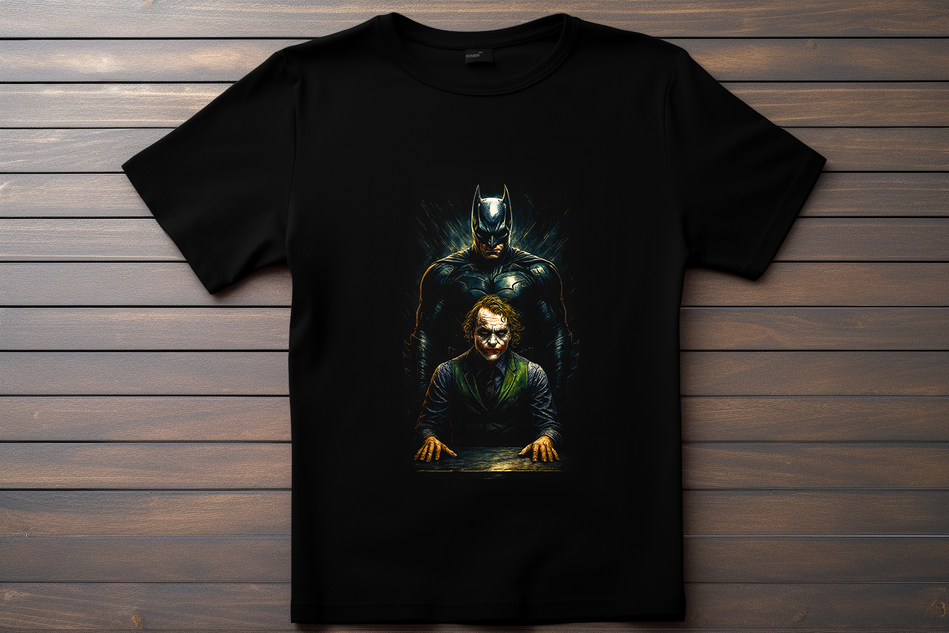 T-shirt Batman - Batman et Joker Kitsune Print Studio