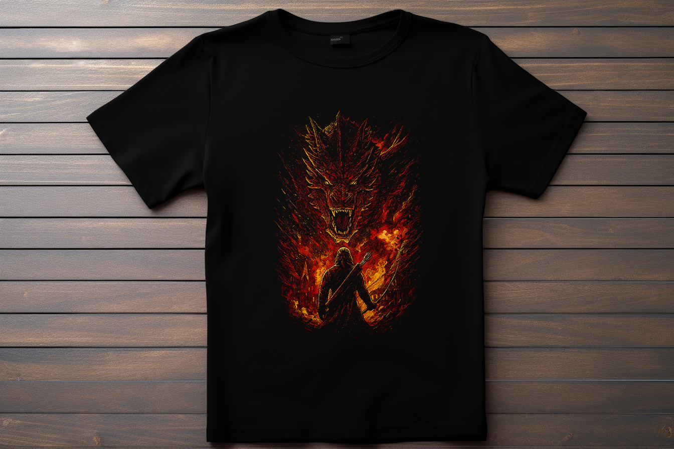 T-shirt Le Hobbit - Smaug Kitsune Print Studio